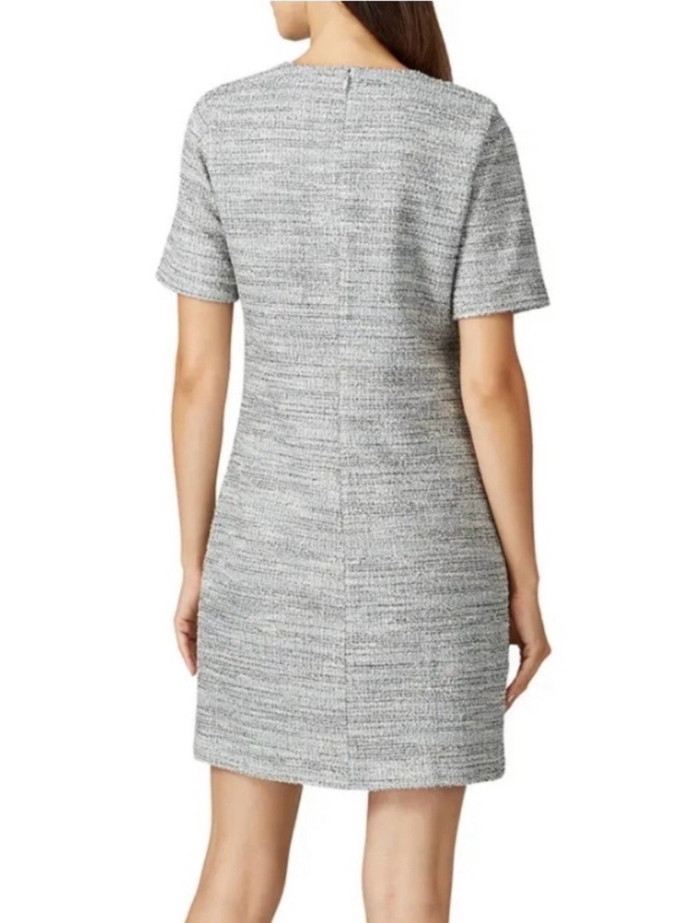 NWT Club Monaco Women's Shanice Dress $180 Textured Tweed Short Sleeve Shift M - Picture 2 of 10